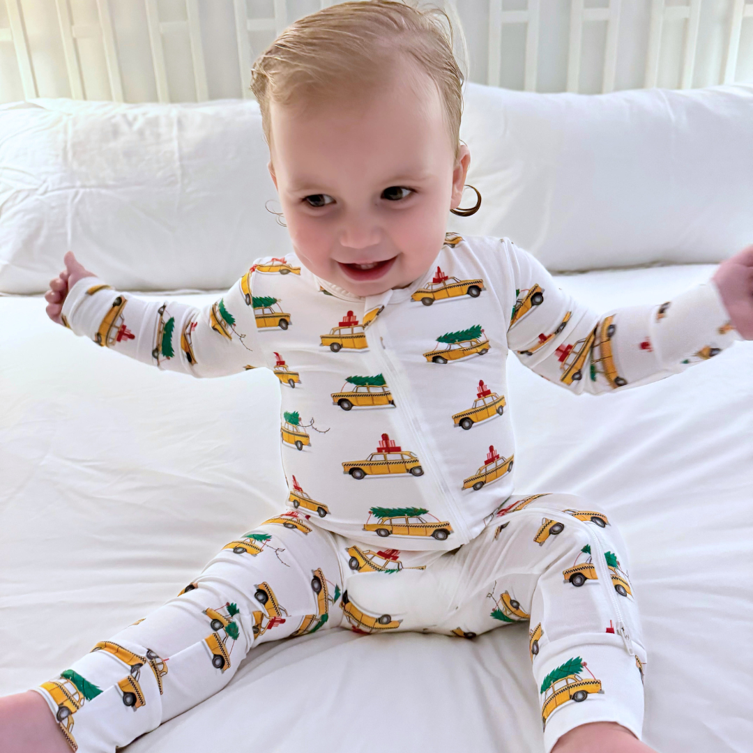 Christmas in New York Zippered Romper