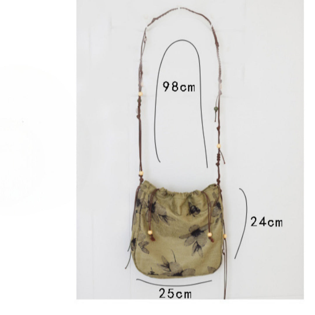 Beaded Closed Crossbody Bag, Versatile Shoulder Bag Crossbody