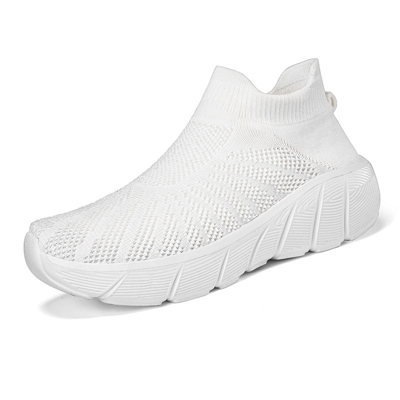 Thick-soled fly-knit sports shoes