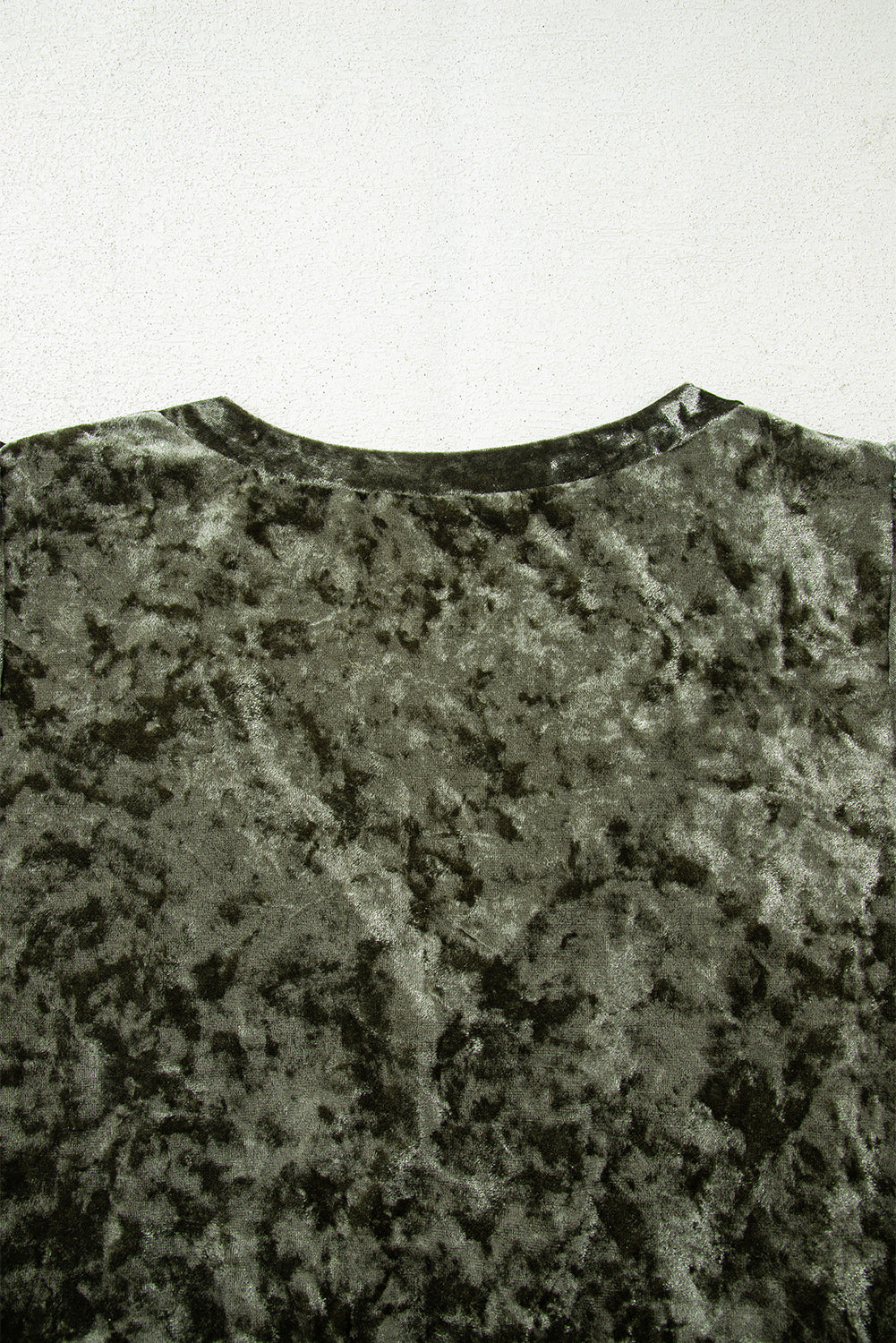 Plus Size Velvet Puff Sleeve Babydoll Mini Dress