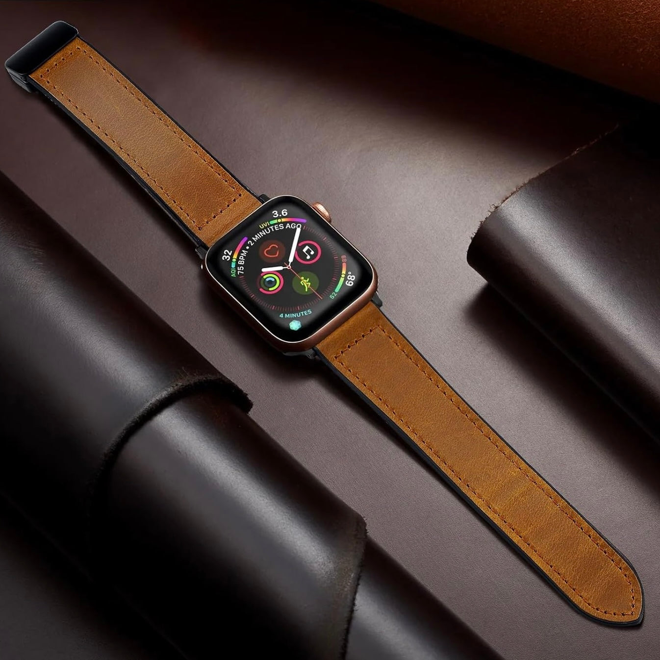 Magnetic Buckle Leather Band for Apple Watch