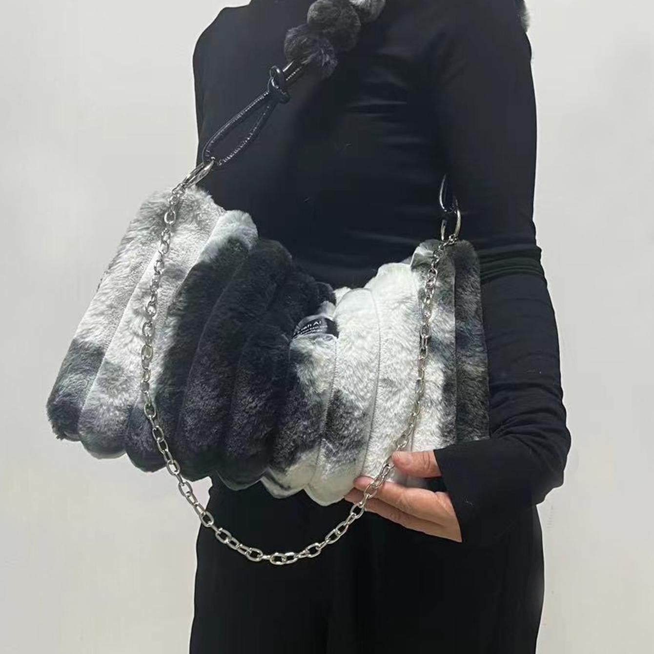 Fluffy handbag