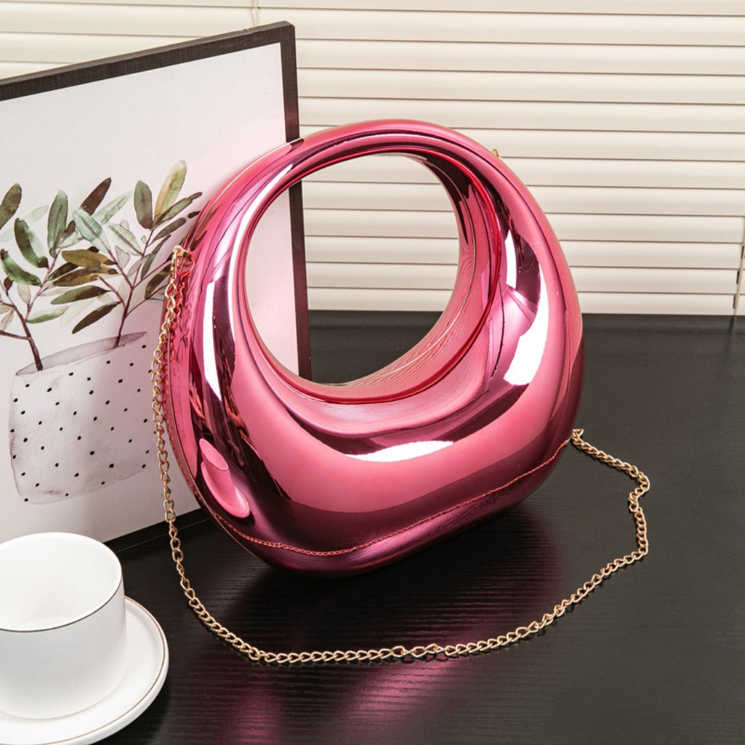 Elegant evening Bag – Gold and Silver Dinner Bag, Stylish Makeup Acrylic Bag, Perfect Prom Bag, Party Purse, and Wedding Clutch