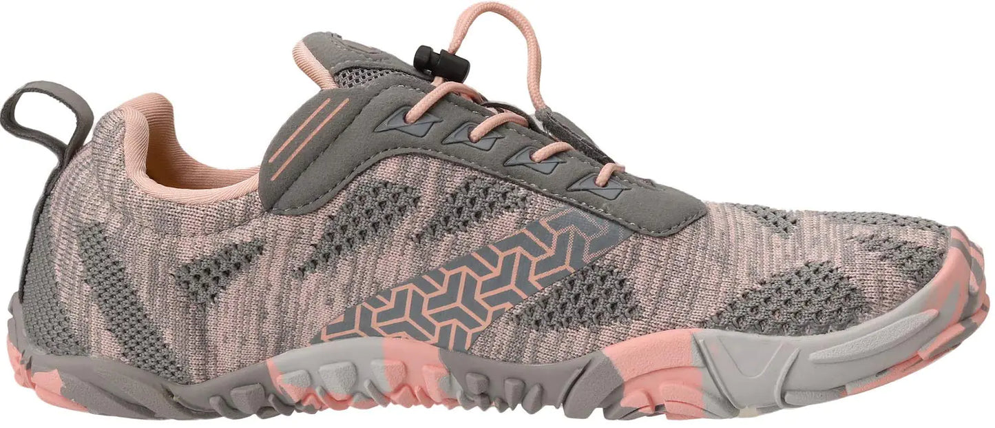 Joomra Women's Minimalist Trail Running Barefoot Shoes | Wide Toe Box | Zero Drop 9-9.5 W20 | Pink Grey - # GIAA73110003