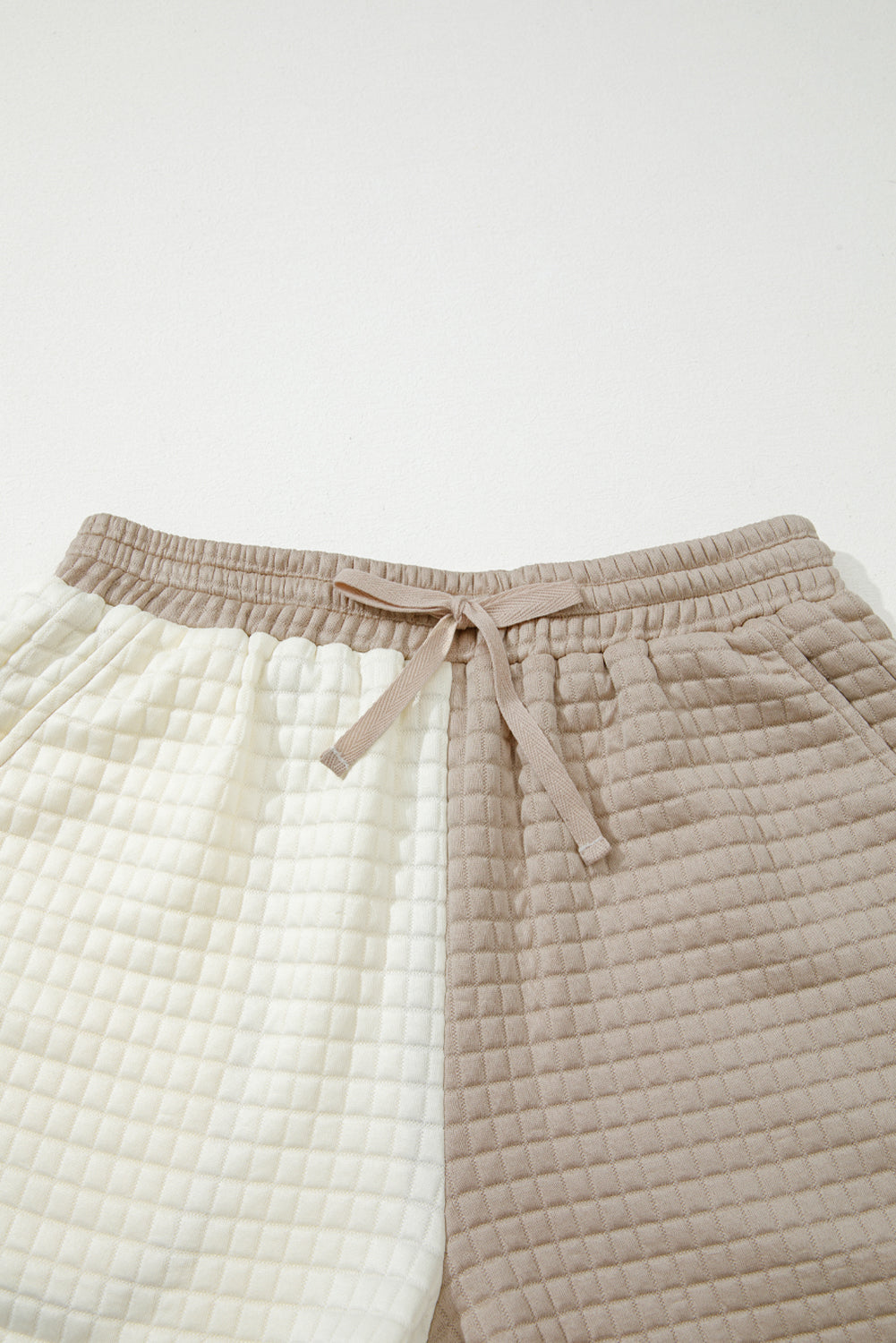 Colorblock Patchwork Textured Top and Short Set