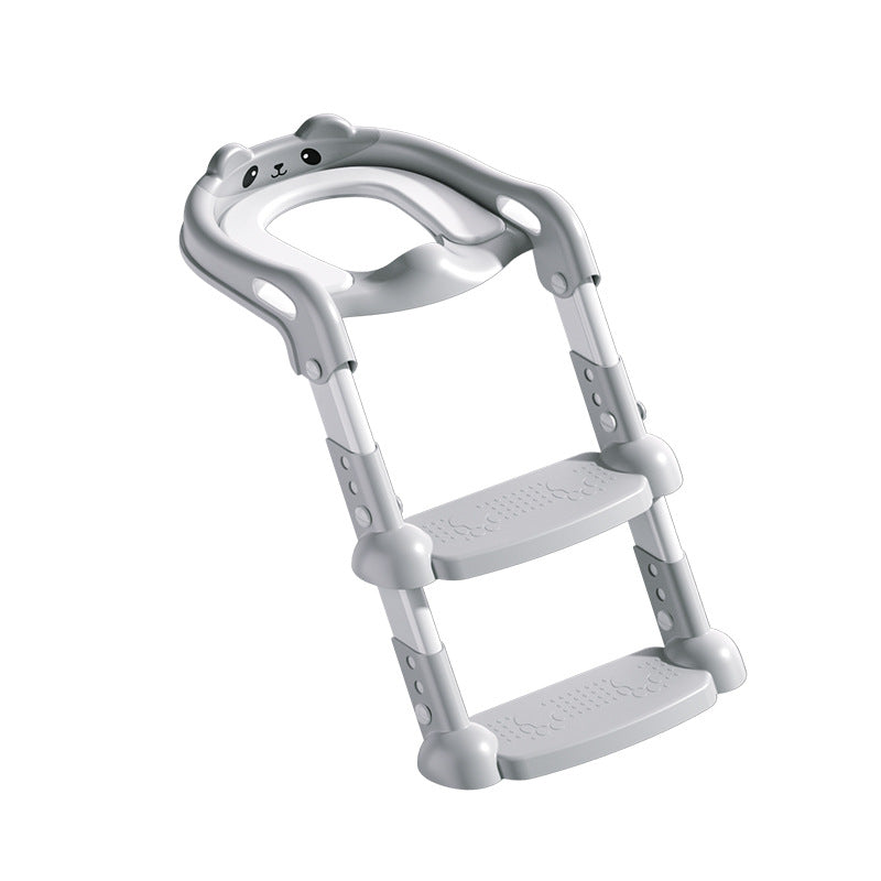 Foldable stepped auxiliary stool toilet