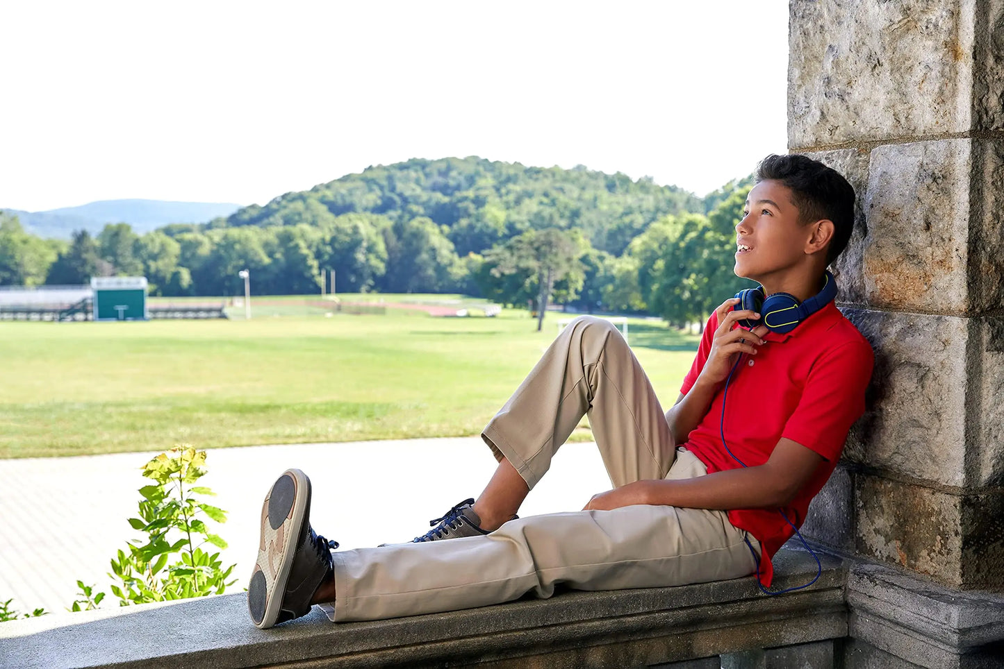 French Toast Boys' Adjustable Waist Relaxed Fit Pant (Standard & Husky) 10 Slim Khaki Beige - # BOAA12410004