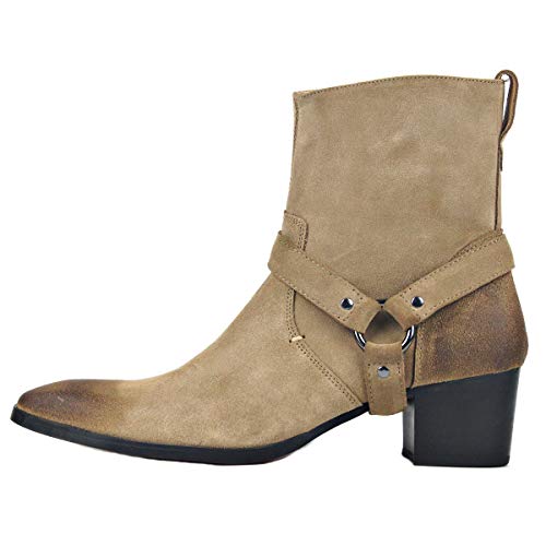 Dress Boot for Men Suede Leather with Belt Chelsea Boots OS-JY002-US