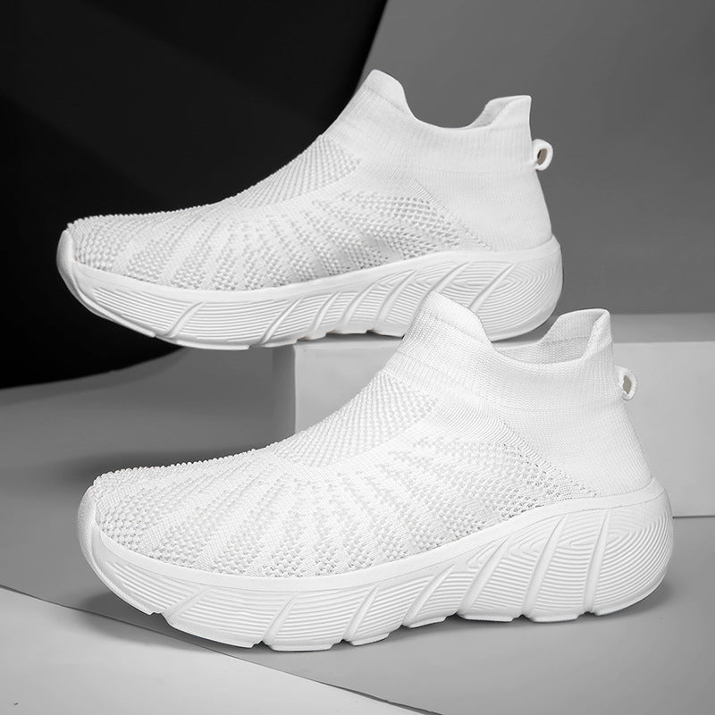 Thick-soled fly-knit sports shoes