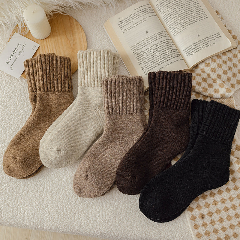 Warm Fleece-Lined Wool Socks for Winter