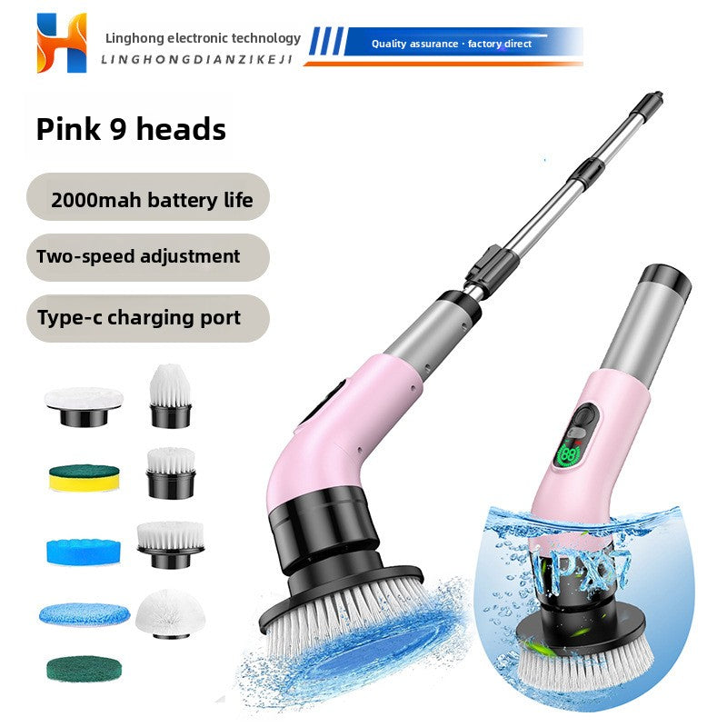 Multi-brush head electric cleaning brush