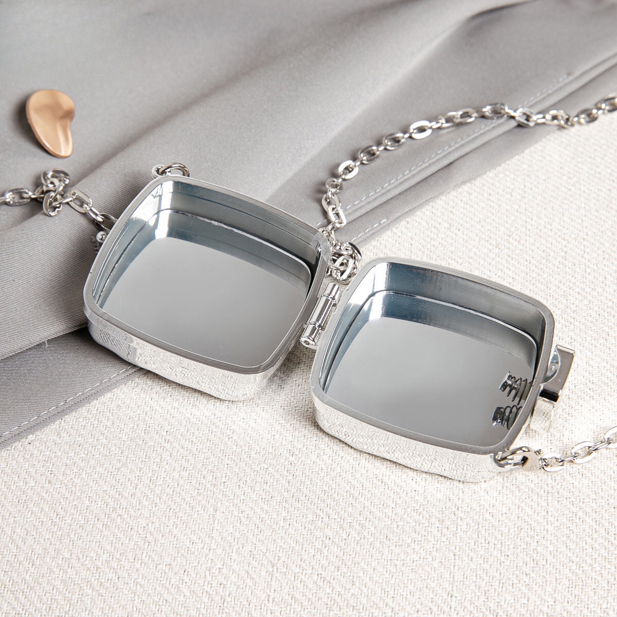 Acrylic Box Bag Summer Lady, Mini Lipstick Air Cushion Storage Bag, Mini Metallic Little Purse, Clutch Purse, Clutch Purse Casual, Clutch Purse Party, Prom Bag, evening Party Purse,