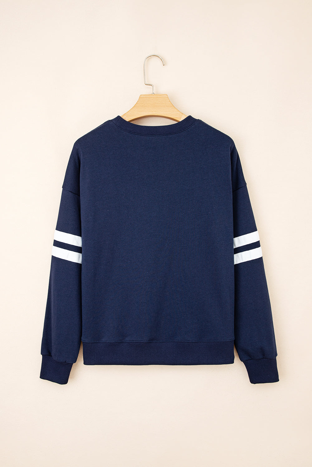 Varsity Stripe Drop Shoulder Oversized Sweatshirt