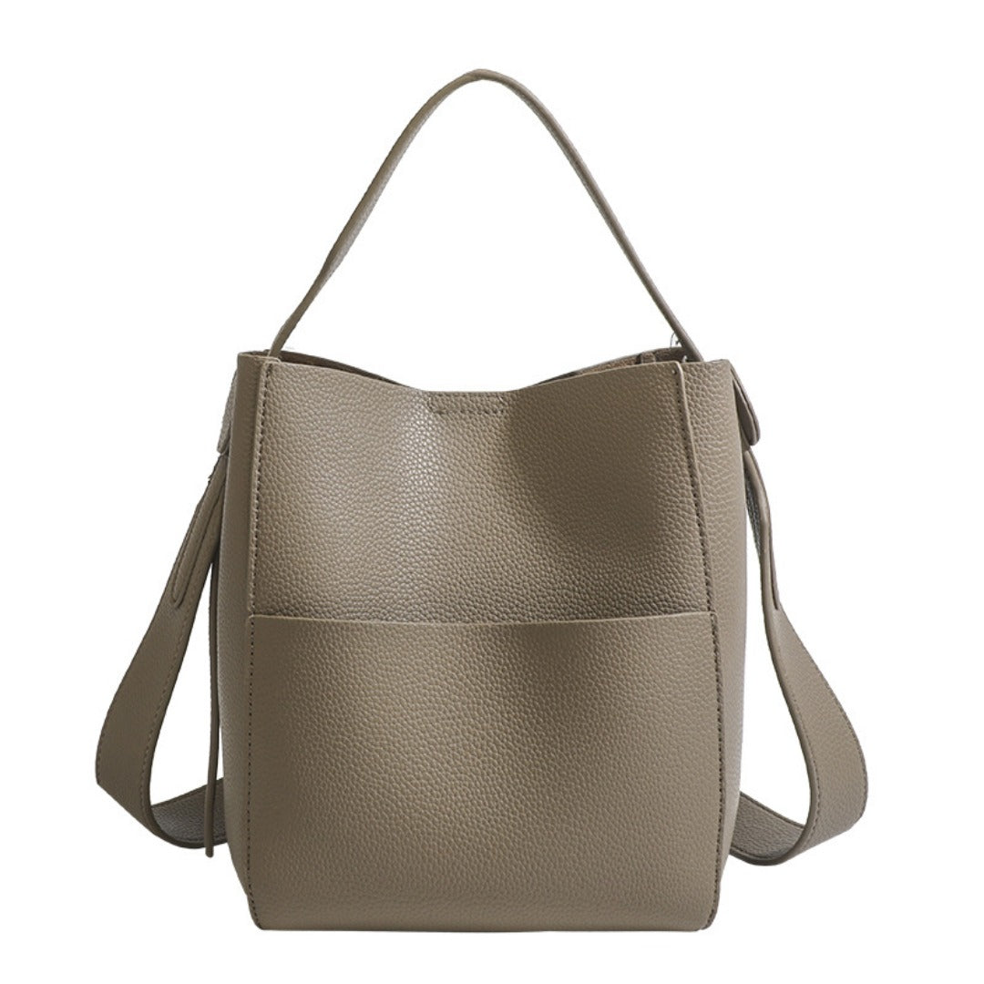 Early Autumn Women's Bag, Textured Crossbody Bucket Bag, Large Capacity Handheld Shoulder Bag