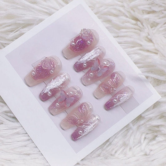 0942- Handmade press on nails fake nails removable