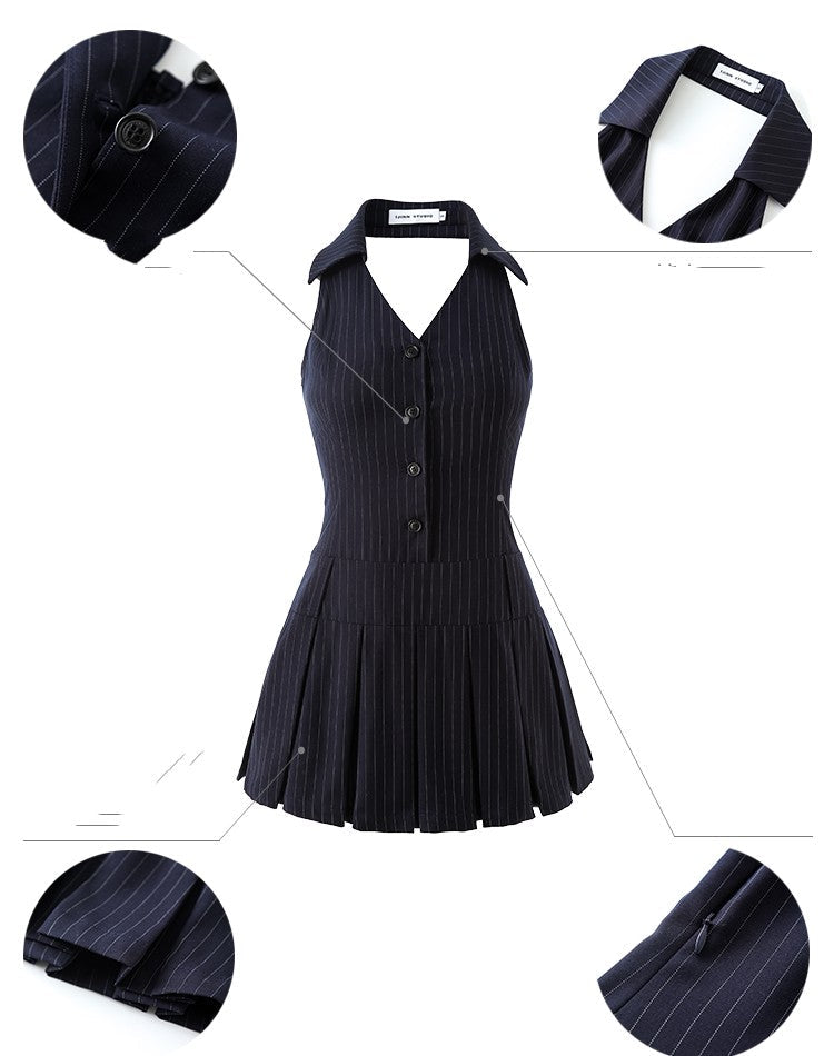 French Kikyo Off-Shoulder Spicy Girl Dress - # GIAA231710019