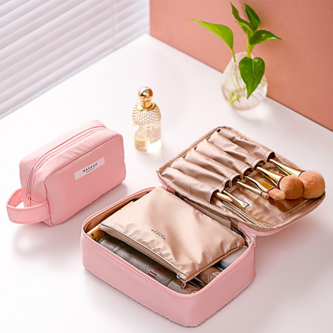 Cosmetic bag, storage bag outdoor portable, large capacity waterproof toilet bag, makeup bag with compartments,
