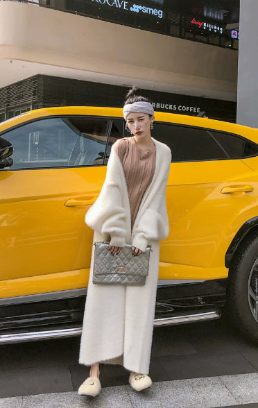 Long Cozy Chunky Knit Cardigan for Women - # WOAA21510023-PRG