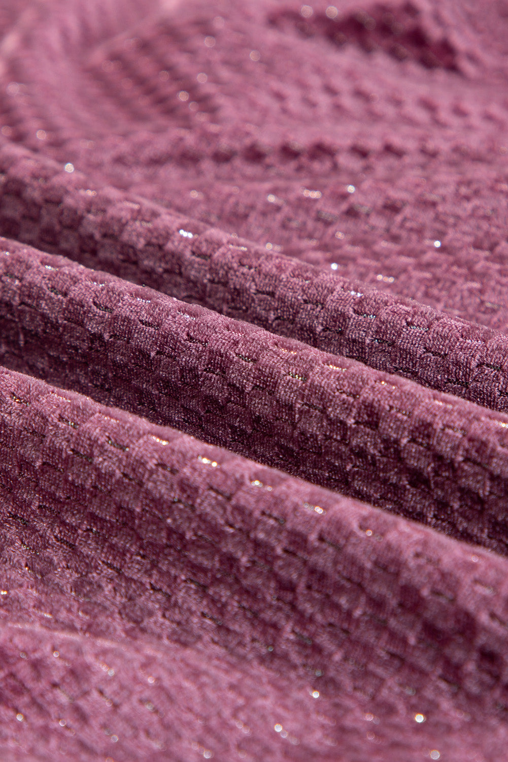 Plus Size Textured Velvet Buttoned Tiered Dress