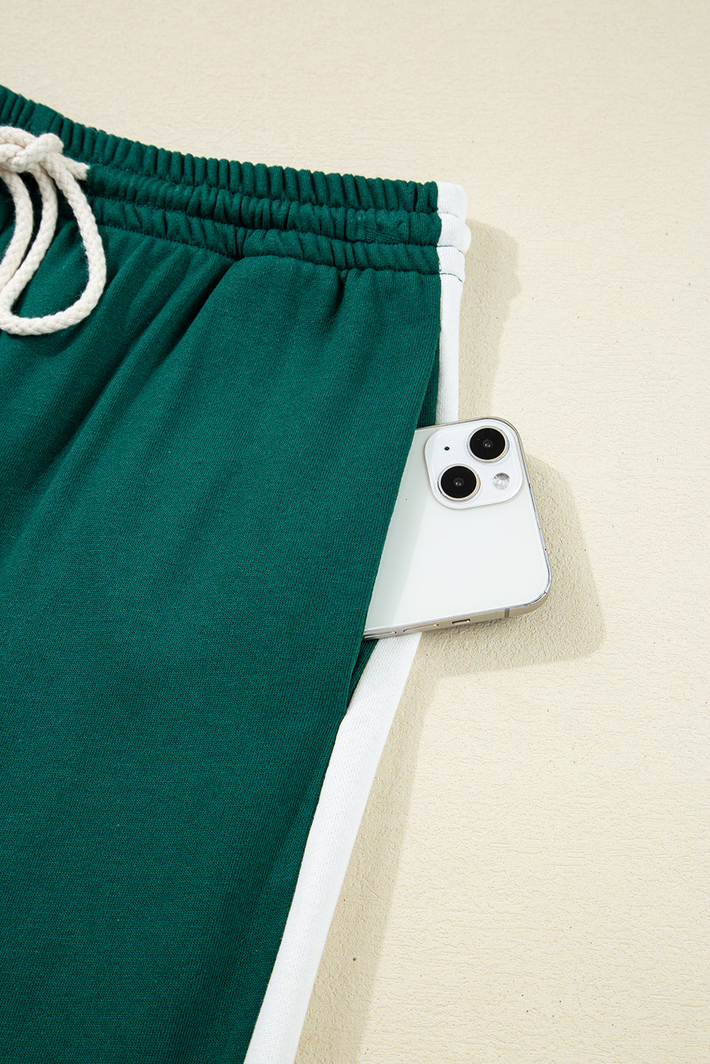 Solid Varsity Stripe Top and  Pants Set