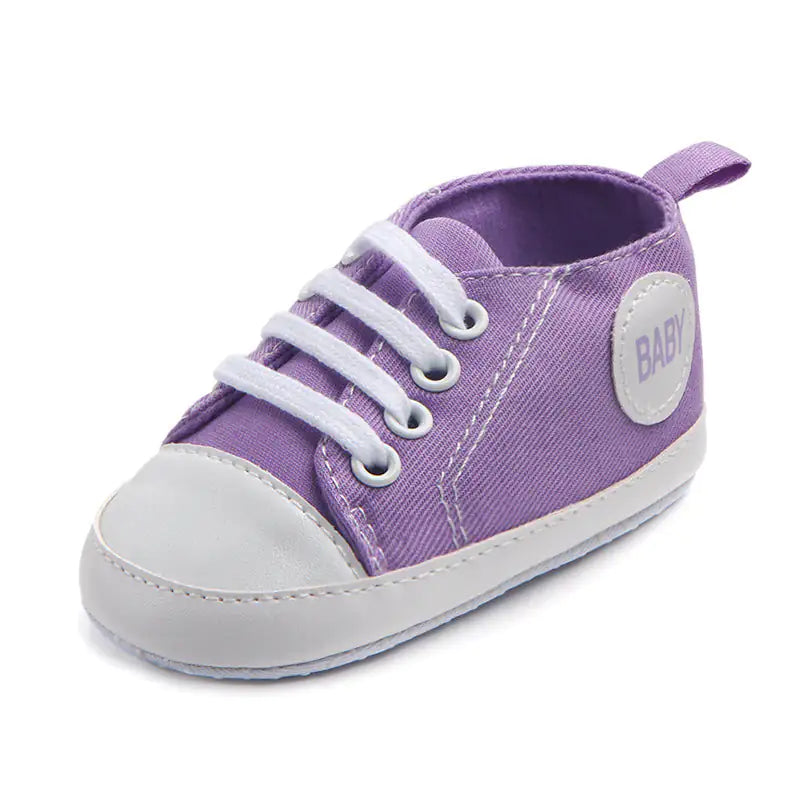 Canvas Classic Sports Sneakers Baby Boys Girls First Walkers Shoes Infant Toddler Soft Sole Anti-slip Baby Shoes - # GIAA71310006