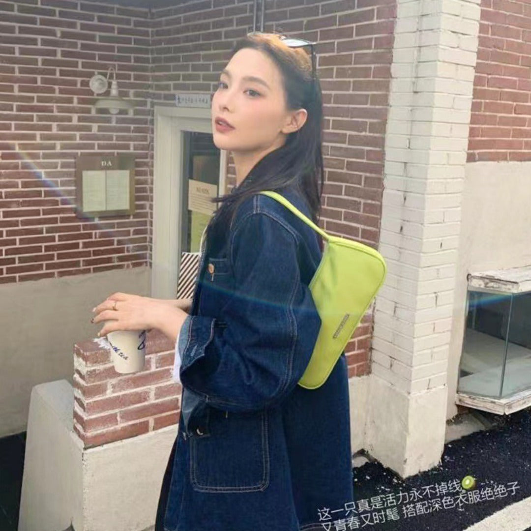 Summer Mini Women's Shoulder Bag – Stylish Nylon Oxford Cloth Underarm Bag, Fashionable & Versatile Baguette Bag hobo