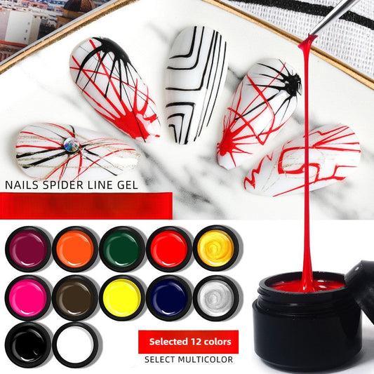 1060 Nail Art Elastic Brushed Glue Nail Polish Glue Phototherapy Nail Spider Glue Metal Painted Glue Wire Pulling Glue Silk Glue Press on Nails