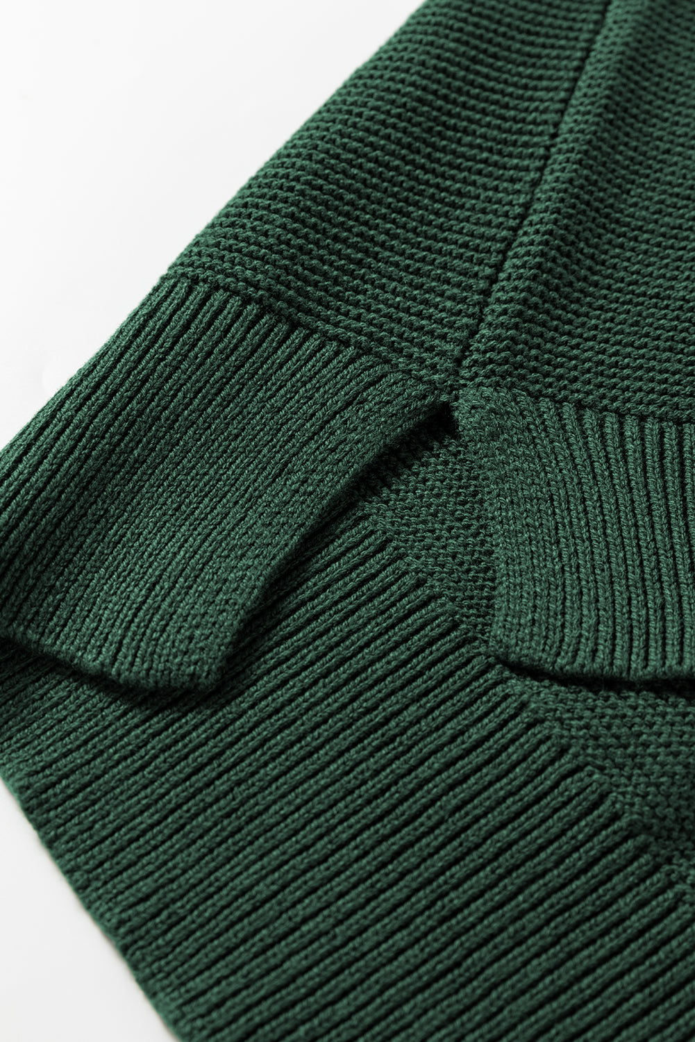 Solid Front Seam Drop Shoulder Sweater