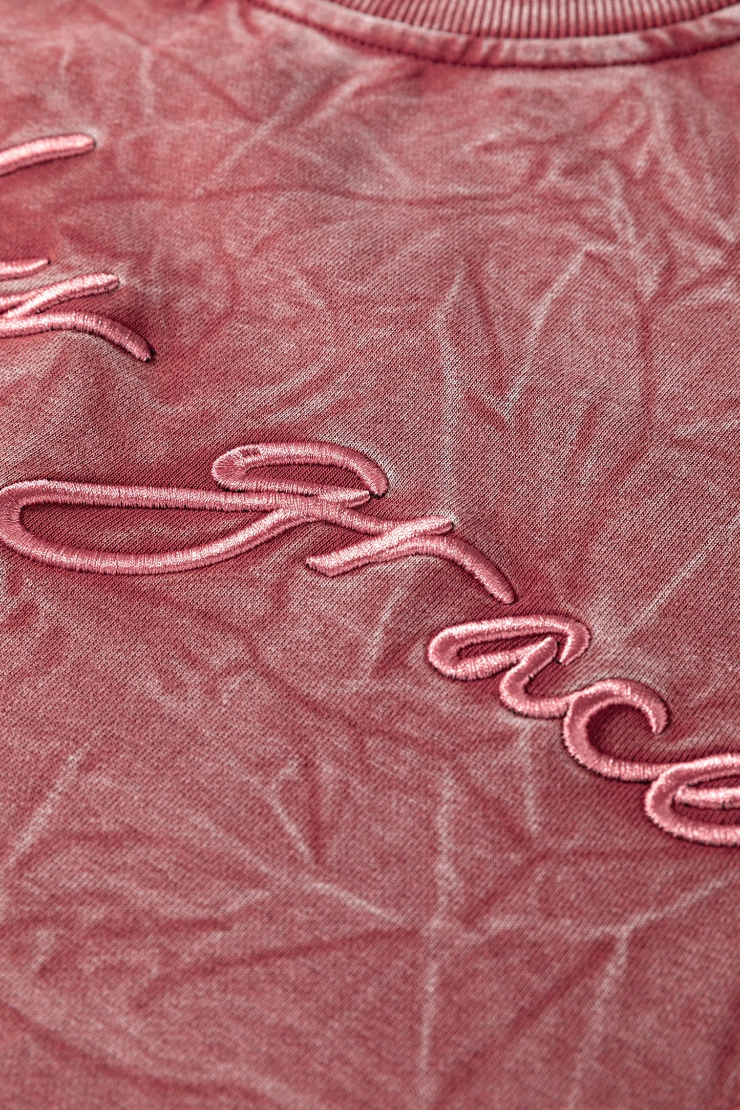 SAVED BY GRACE Embroidered Mineral Wash Sweatshirt