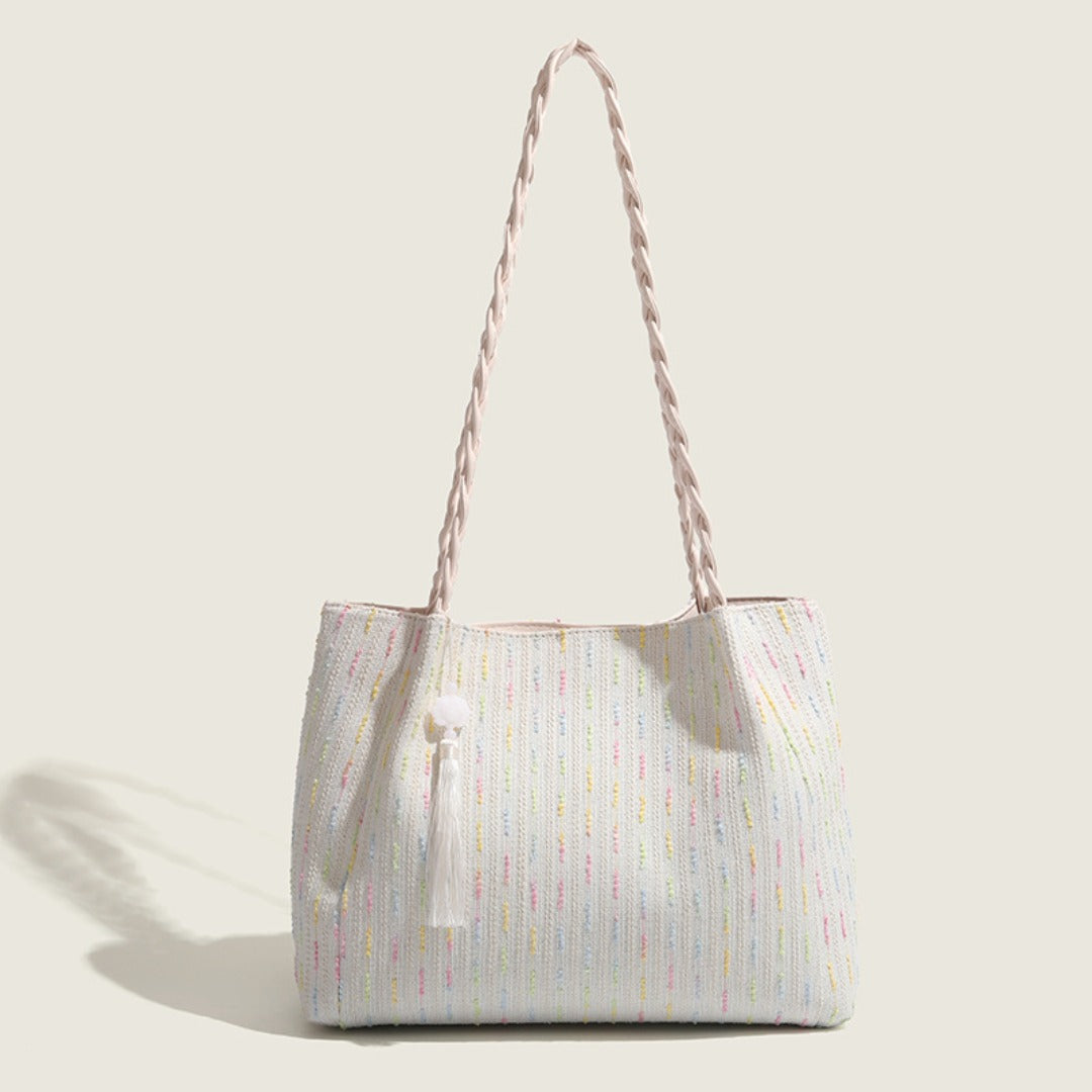 Knitted tote bag, women hobo bag, women's large capacity shoulder bag, commuter underarm canvas bag women