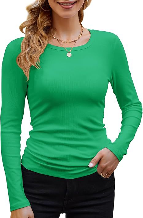 Womens Ribbed Long Sleeve T-Shirt