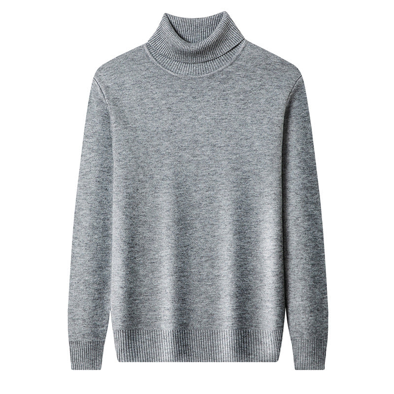 Men's Fleece-Lined Acrylic Turtleneck Sweater