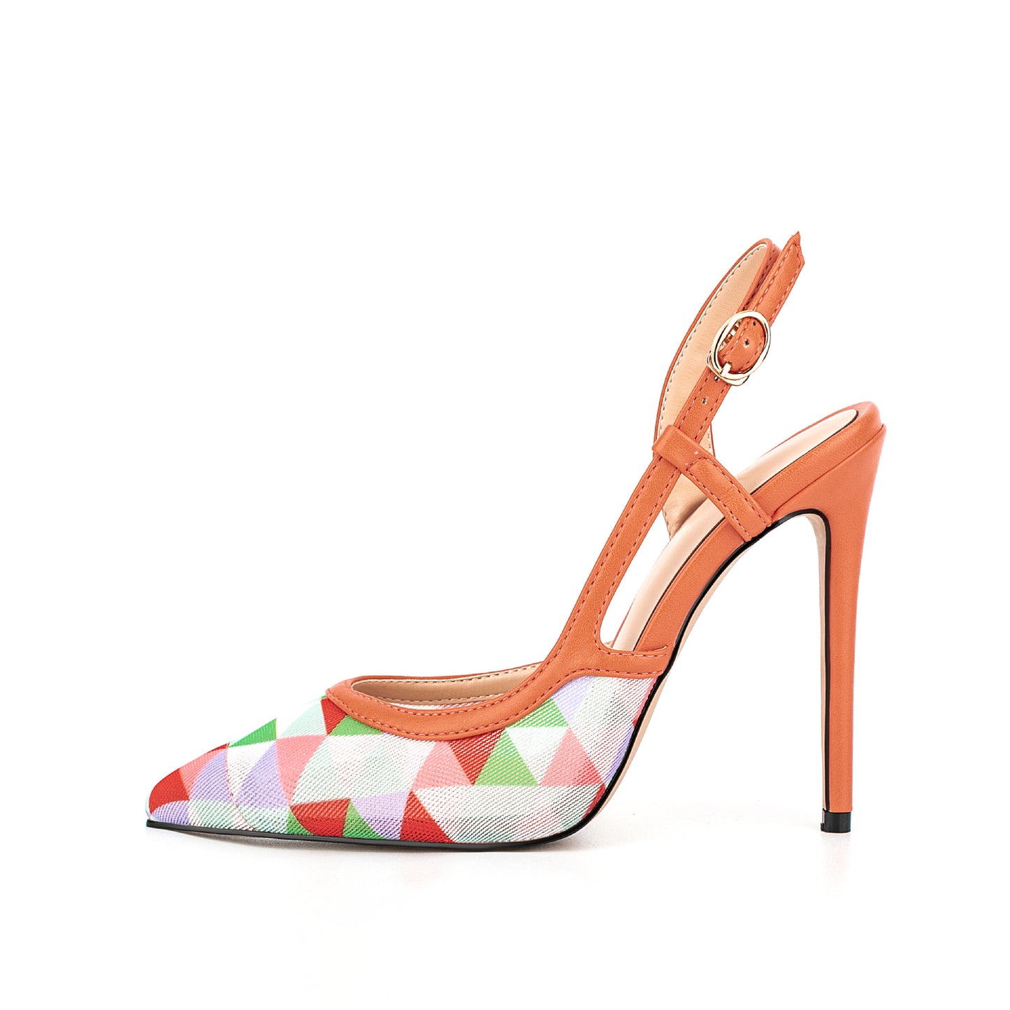 Pointed-toe  high-heeled  elegant sandals