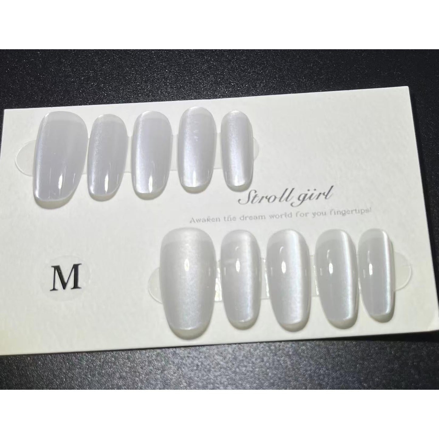 1079 Handmade Nail Wear Nail Art Reusable Press on Nails False Nails 2PCS