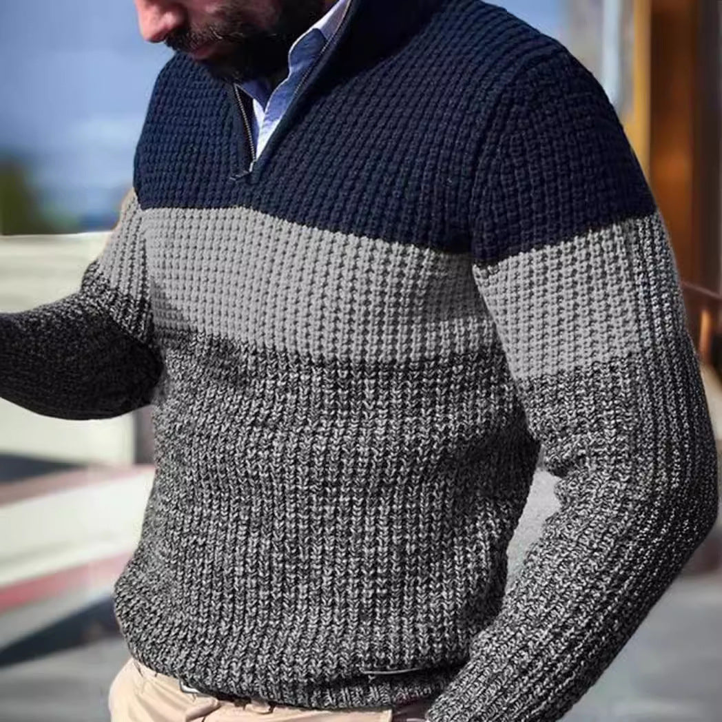 Men's Casual Color Block Sweater