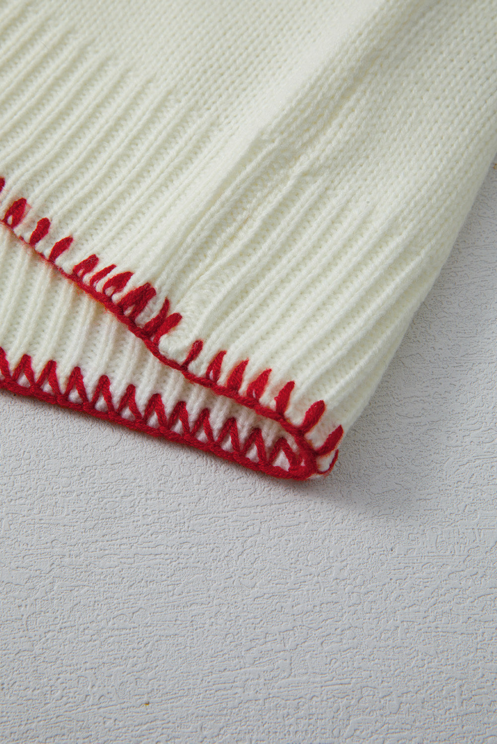 Christmas Bow Colorblock Long Sleeve Sweater