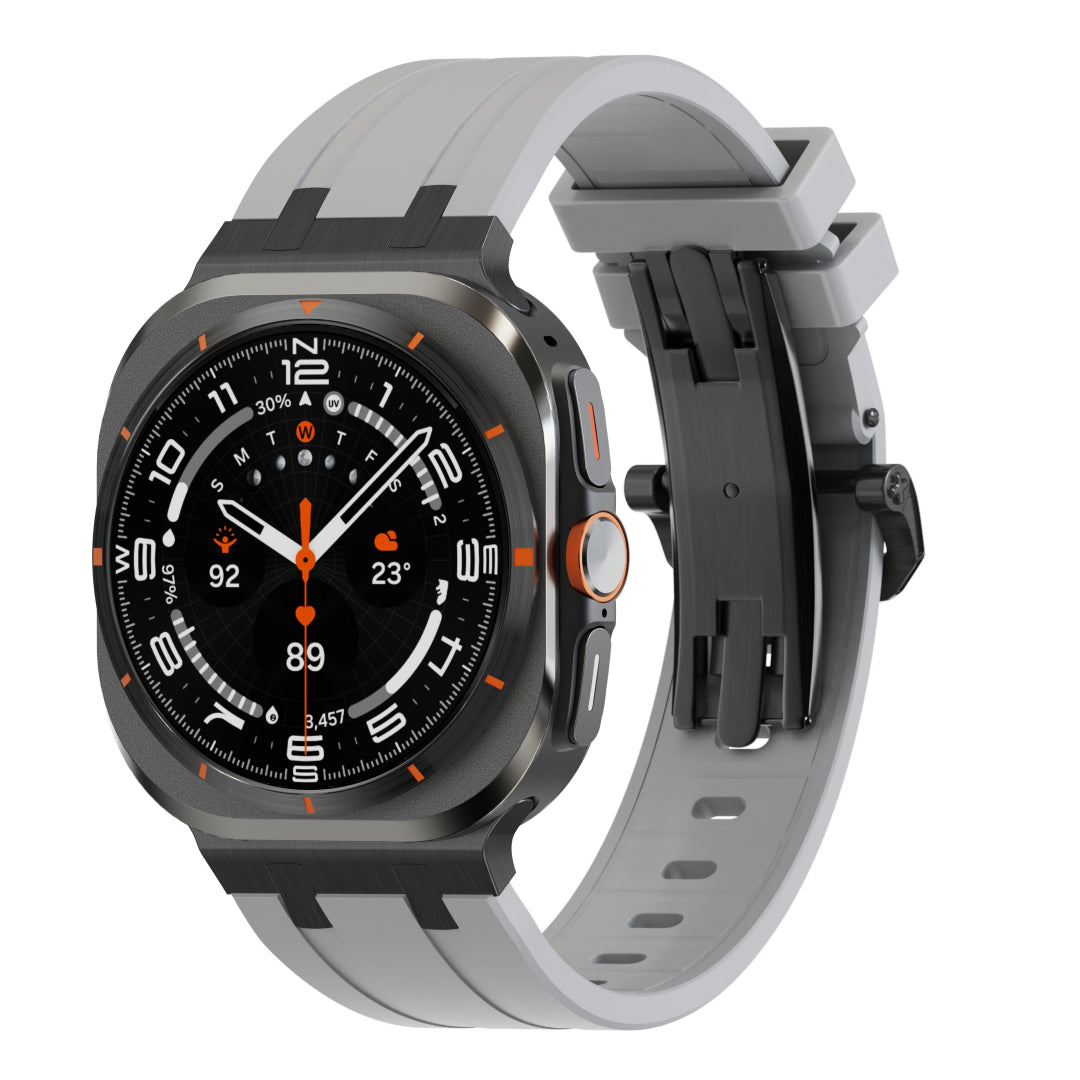 Luxury AP Butterfly Buckle Silicone Band For Galaxy Watch 20mm