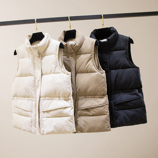 Women's Cotton Padded Vest Sleeveless Casual Jacket