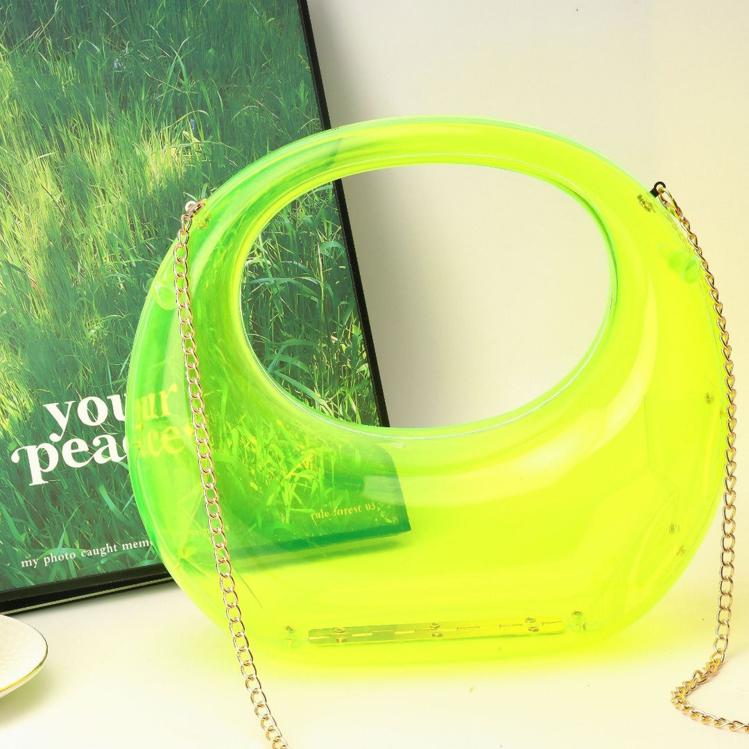 Elegant evening Bag – Gold and Silver Dinner Bag, Stylish Makeup Acrylic Bag, Perfect Prom Bag, Party Purse, and Wedding Clutch