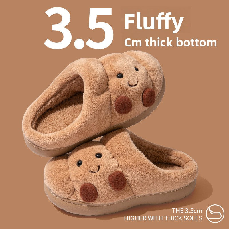 Sturdy anti-slip cute plush slippers