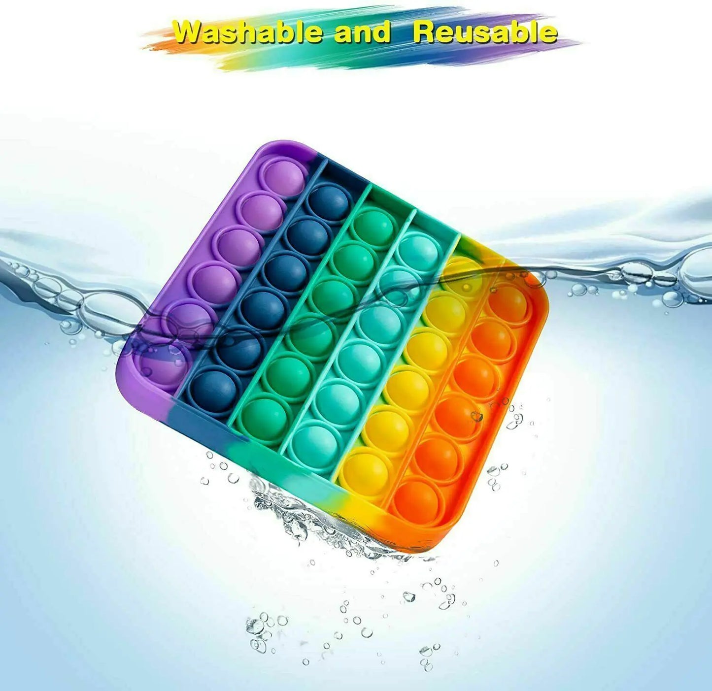 Popit Fidget Toy Push Bubble Sensory Stress Relief Kids Family Games Square Game - # BOT&G51110001