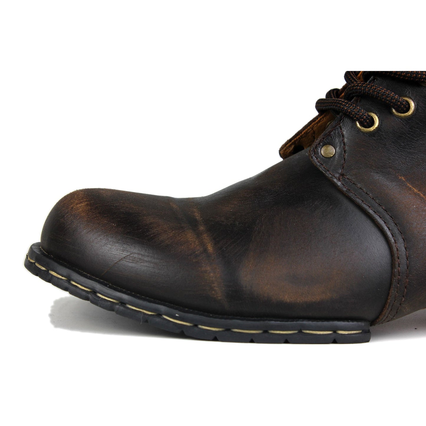 Men's Leather Ankle Boots OSS-6015-2-Retro Brown