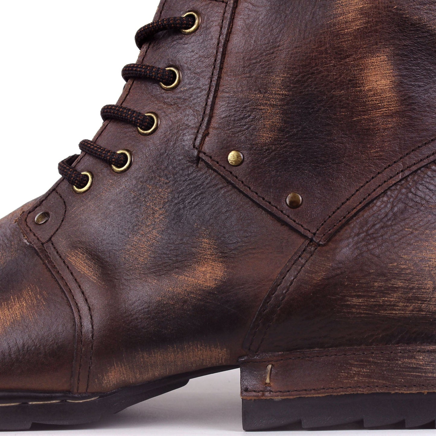 Men's Leather Ankle Boots OSS-6015-6-Retro Brown