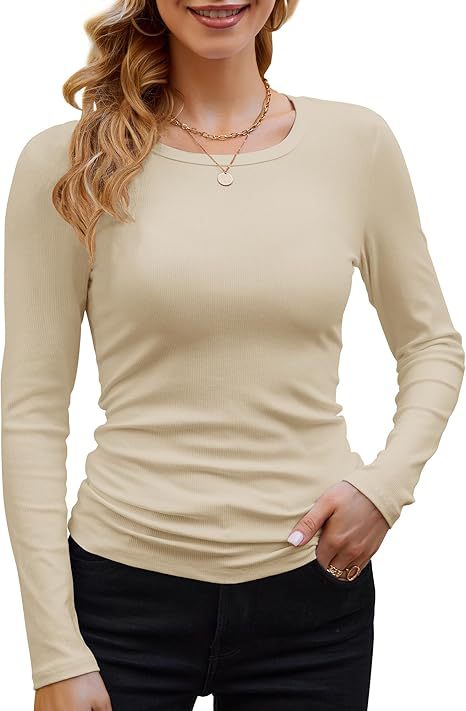 Womens Ribbed Long Sleeve T-Shirt