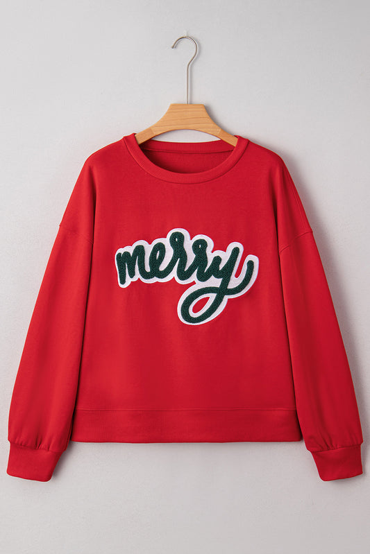Christmas Merry Script Holiday Sweatshirt