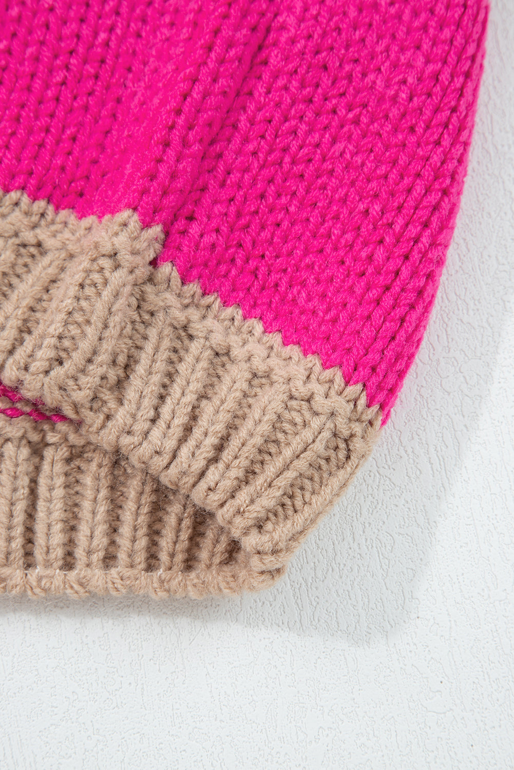 Plus Size Stripe Colorblock Drop Shoulder Sweater