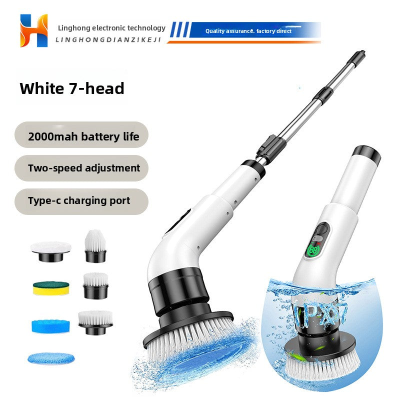 Multi-brush head electric cleaning brush