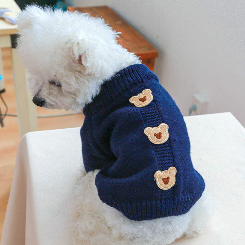 Pet Sweater for Dogs and Cats, Winter Wool Knitwear