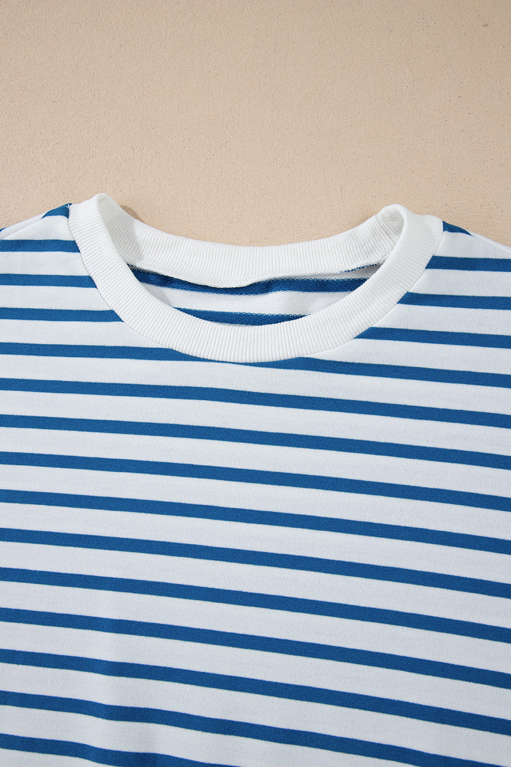 Stripe Drop Shoulder Crewneck Sweatshirt