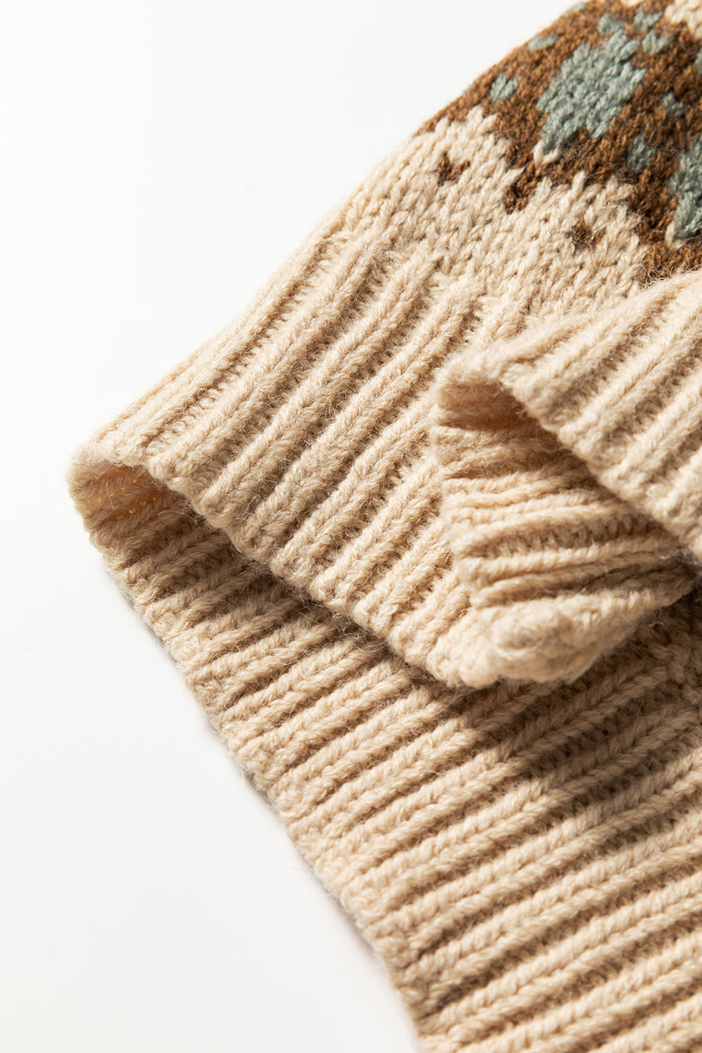 Western Knit Buttoned V-Neck Cardigan Sweater